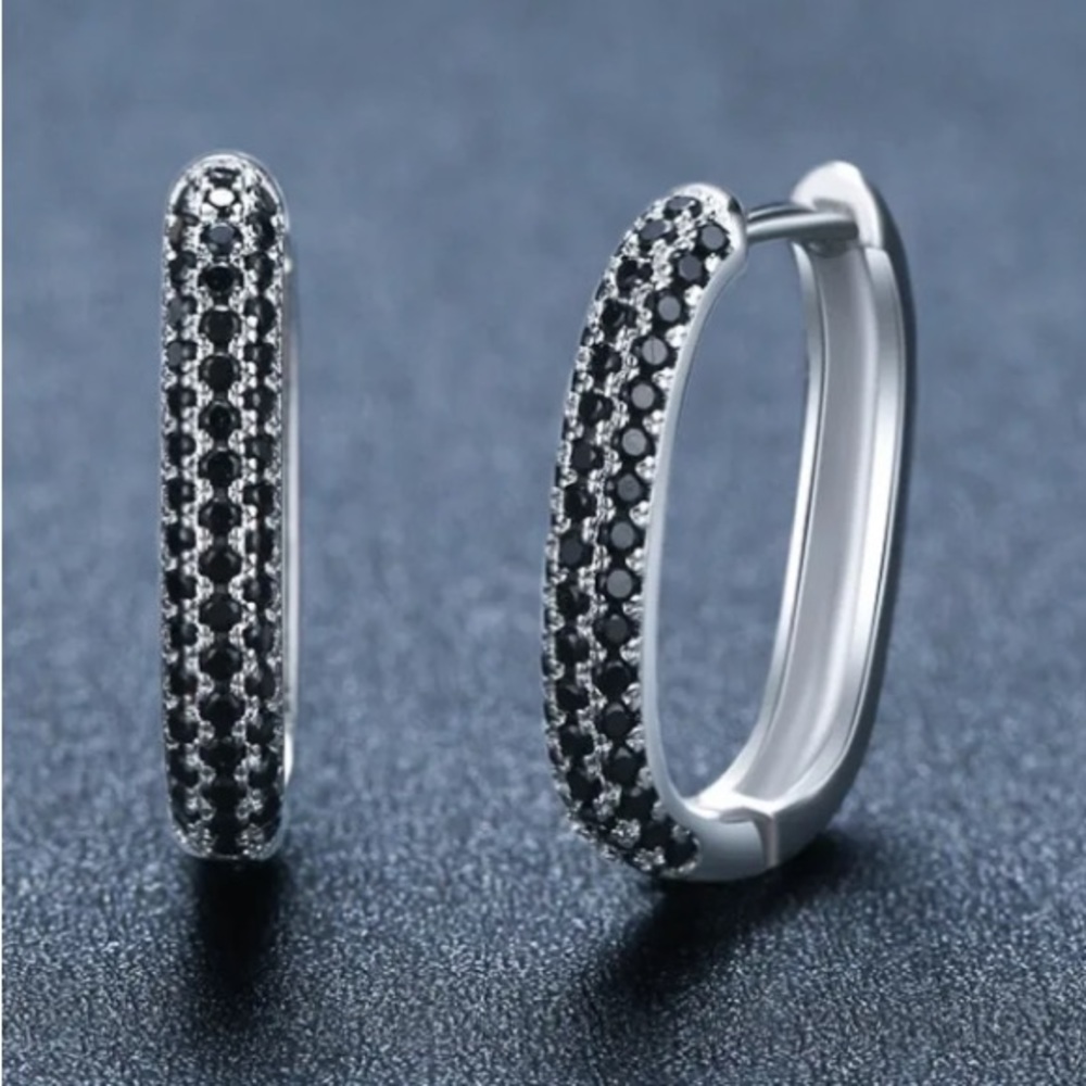 💫 Sterling Silver U shape Hoop Earrings
